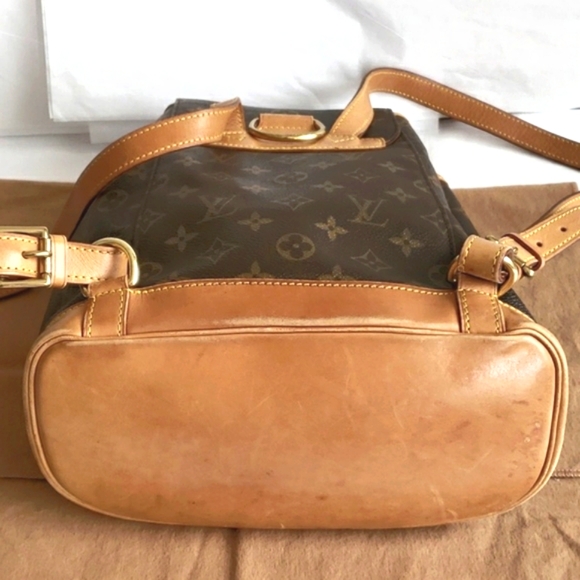 Authentic LOUIS VUITTON LV Monogram Canvas Montsouris Backpack good cond… - Picture 5 of 17